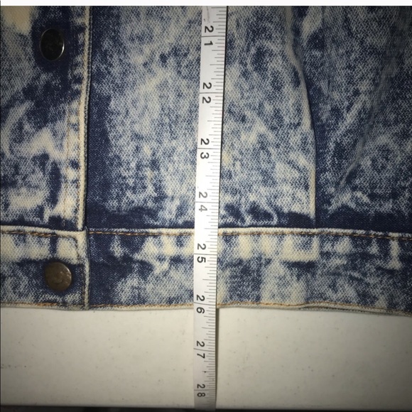 VINTAGE | Blue Acid Stone Wash Denim Tapestry Patch Jacket 80’s - Picture 9 of 14